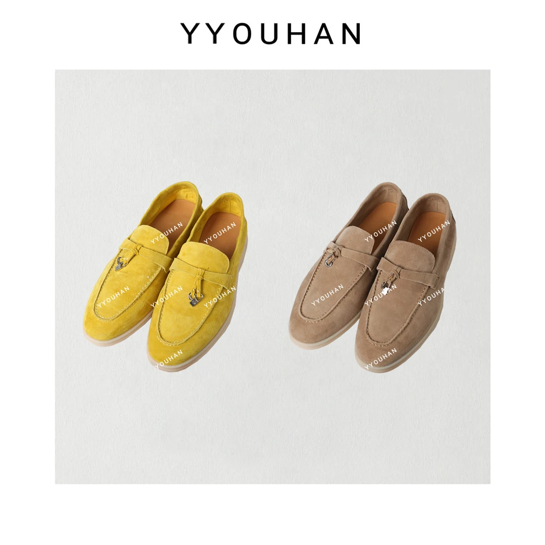 月月不吃鱼2025春款小众设计极简风软底百搭豆豆鞋 2503C1361