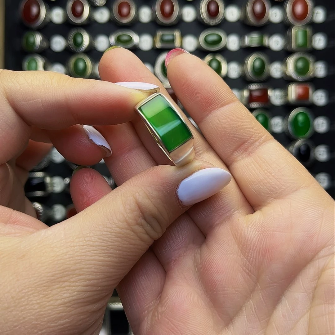 玛瑙/玉髓戒指银S925镶嵌『****』