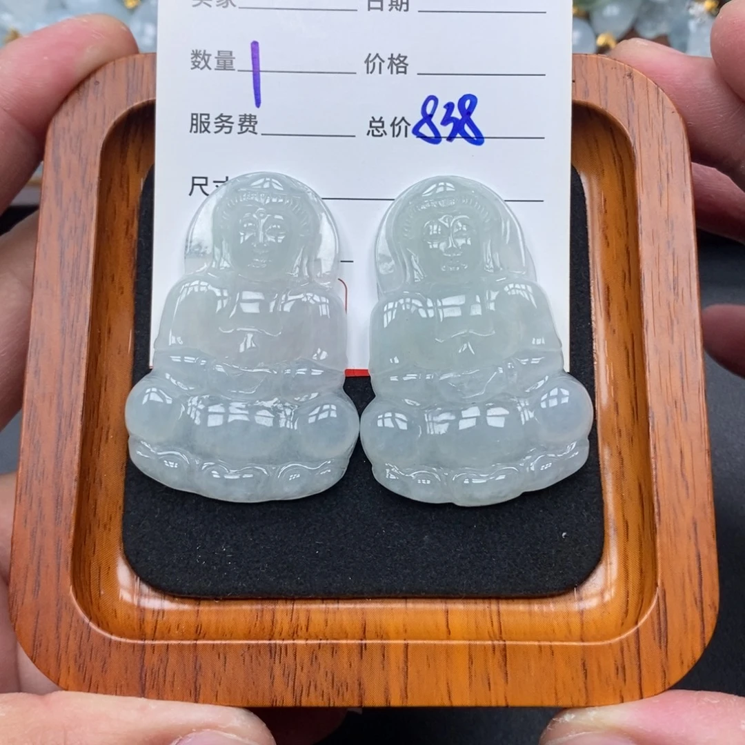 翡翠未镶嵌颈饰多样性发货拍一发一观音