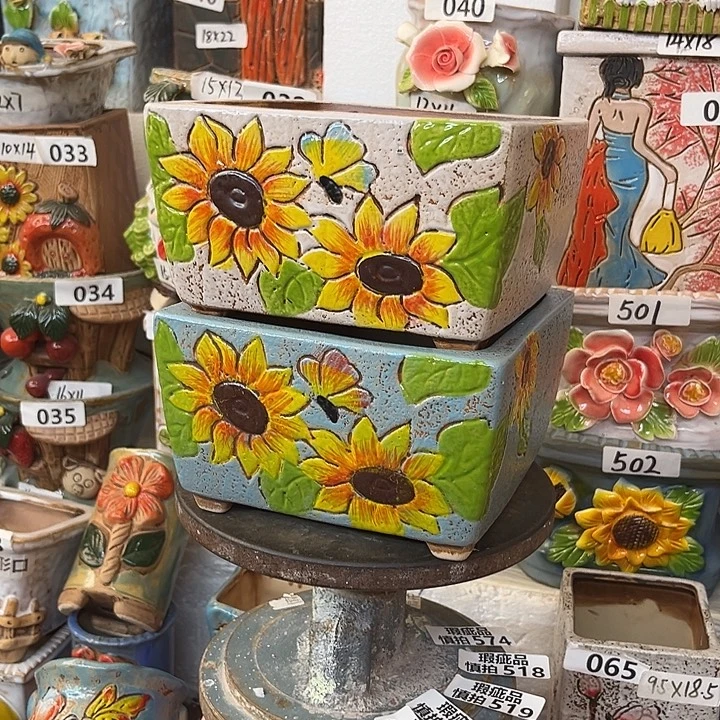 粗陶材质多肉花盆