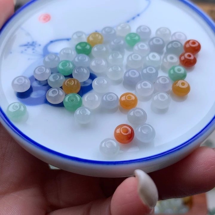 翡翠散珠圈*鼓珠一手50颗