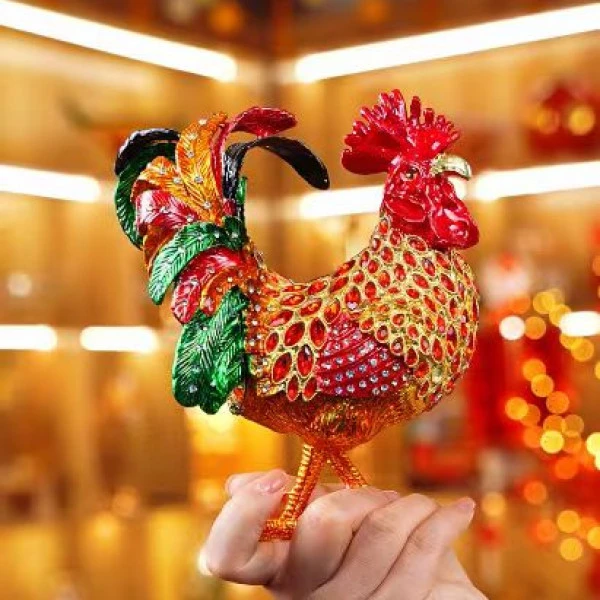 大吉大利公鸡工艺品大公鸡摆件家居中式客厅玄关装饰品开业礼品
