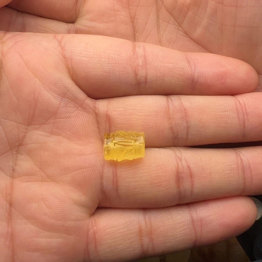 金珀未镶嵌颈饰金珀竹节
