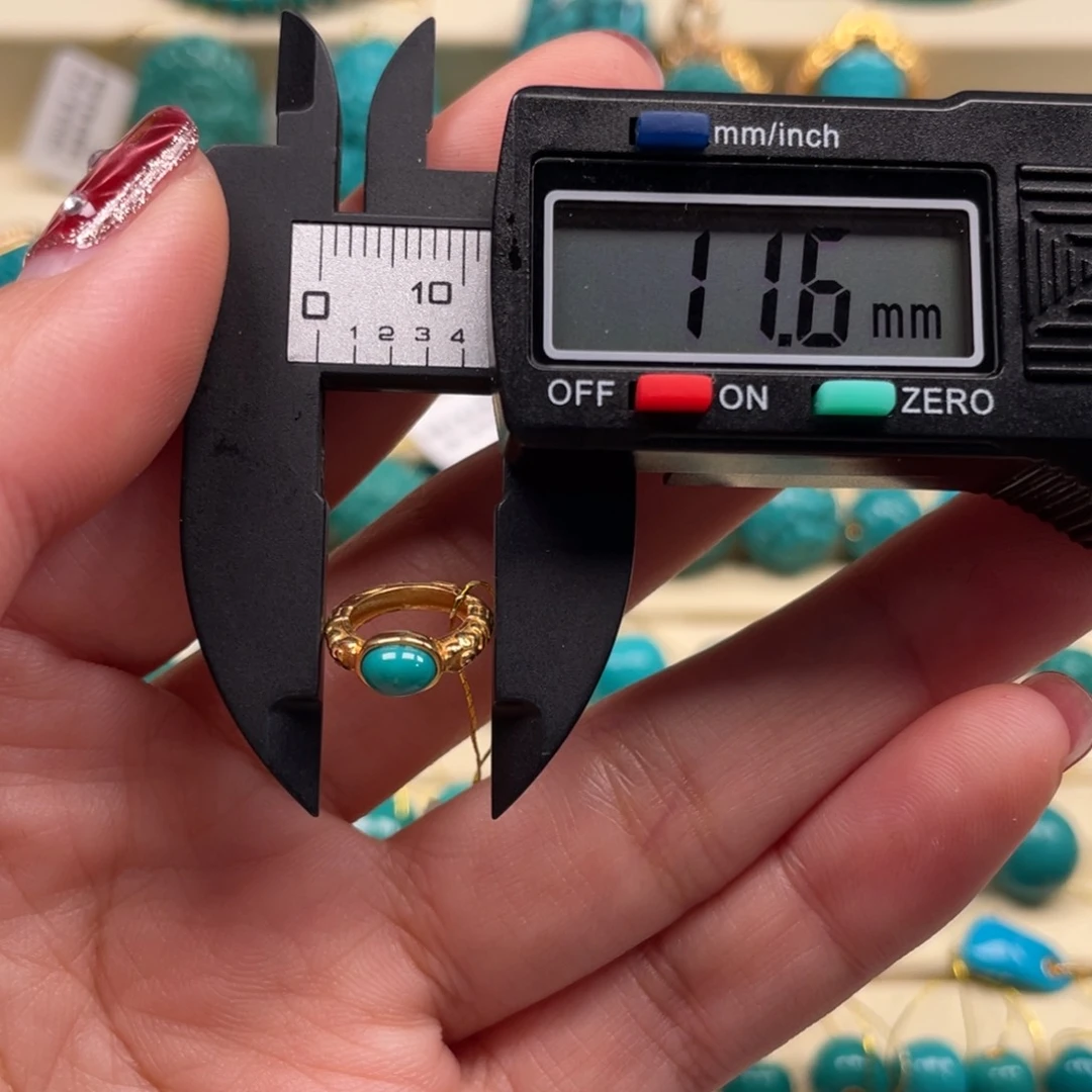 绿松石珠宝奇石18K金镶嵌