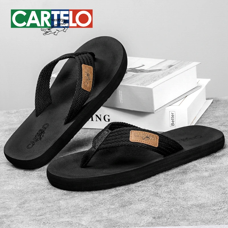 卡帝乐鳄鱼人字拖男外穿个性时尚百搭夹脚拖夏季休闲高档户外拖鞋