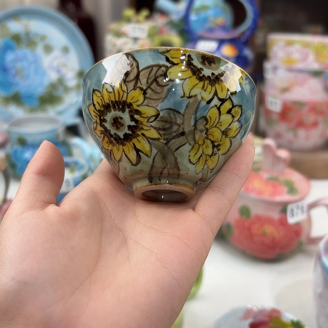 景德镇手绘高温釉下彩陶瓷茶具