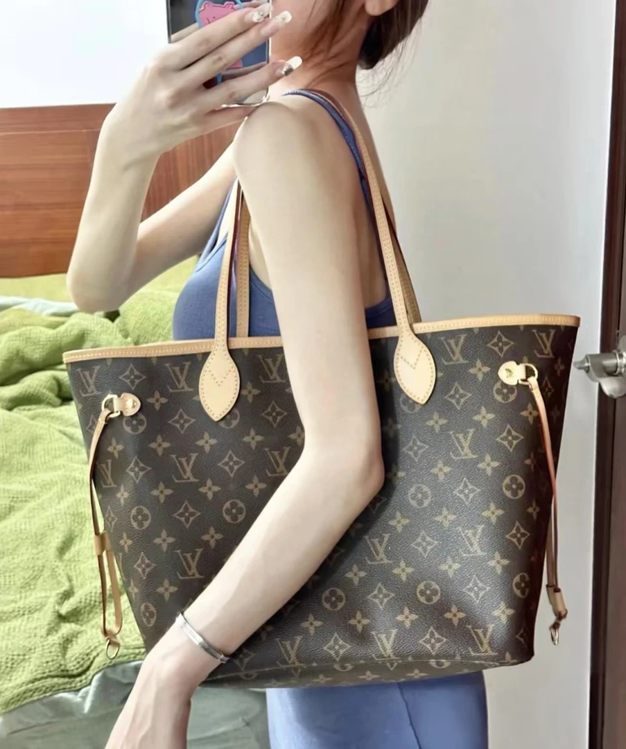 修复品LouisVuitton/路易威登老花neverfull购物袋中号3托特包