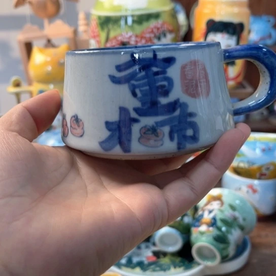 缸景德镇釉下手绘陶瓷