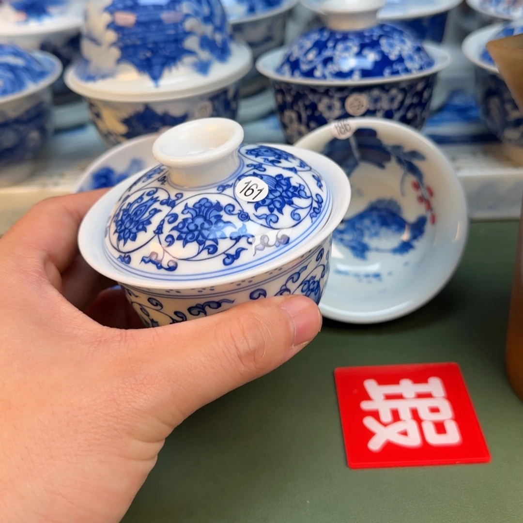 彦祖纯手工手绘茶具161盖磕