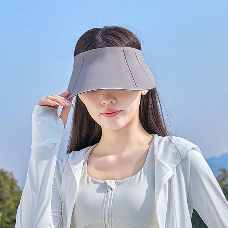 空顶帽空顶女优雅夏季遮阳帽帽子防紫外线大帽檐骑车防晒帽