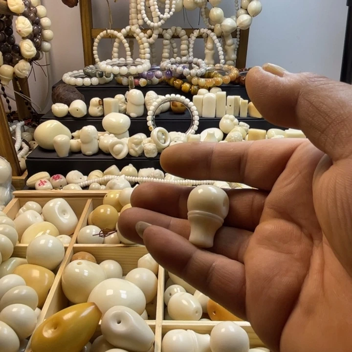 海**味象牙果雕刻奶嘴三通直径20+