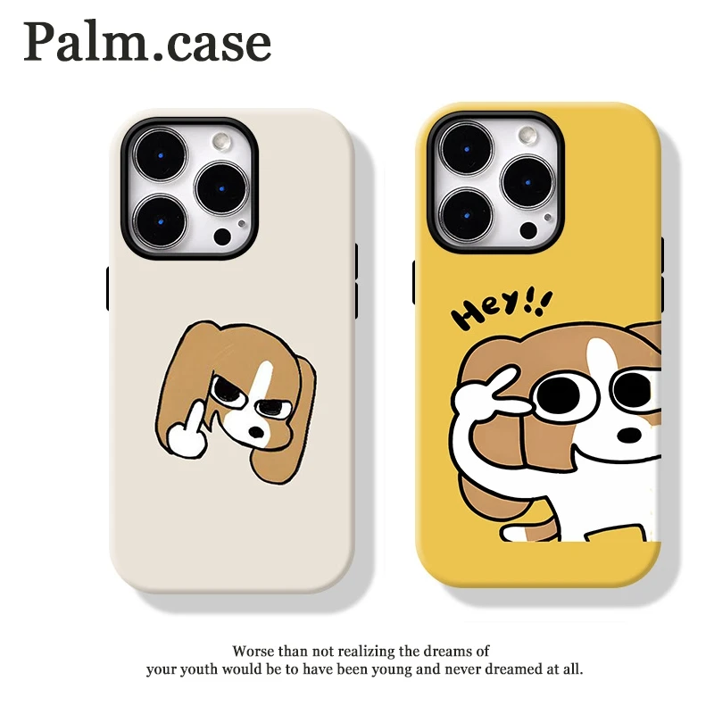 菲林二合一适用华为/oppo/vivo/小米/一加/苹果ins手机壳情侣卡通