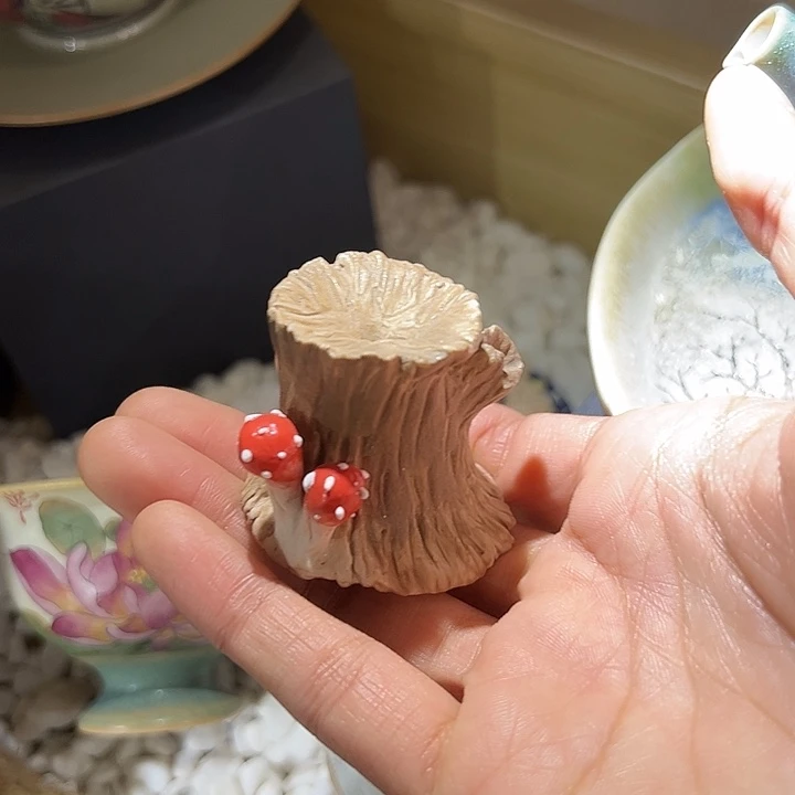 手工树桩香插盖置