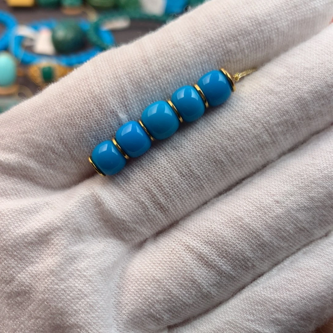 绿松石18K金镶嵌绿松石