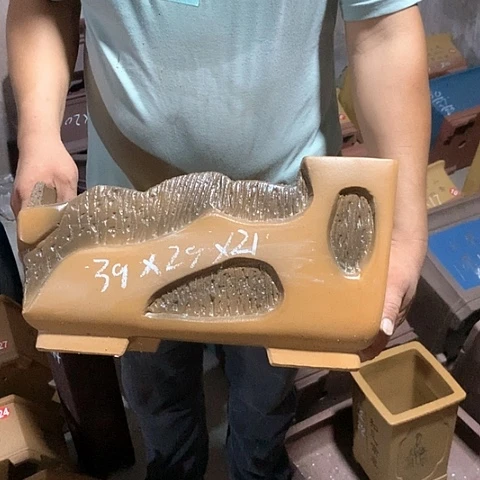 紫砂花盆手工艺品
