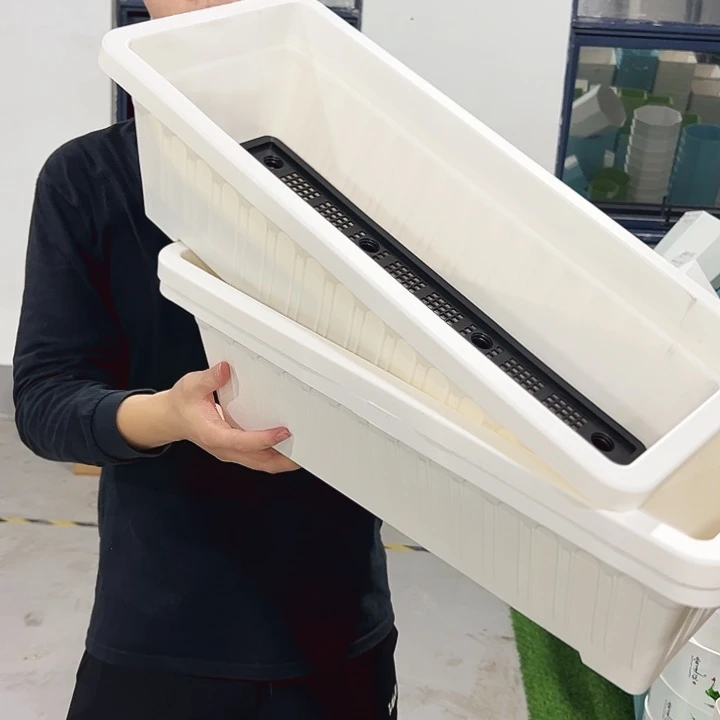 竖纹菜盆长46宽24高15.5白色3套