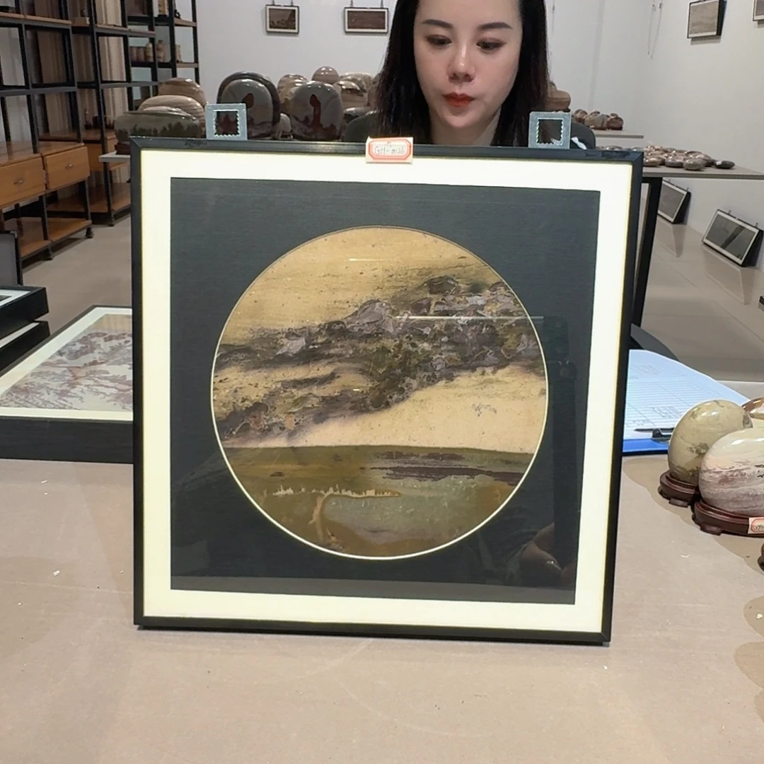 30×30 长江画面石板画