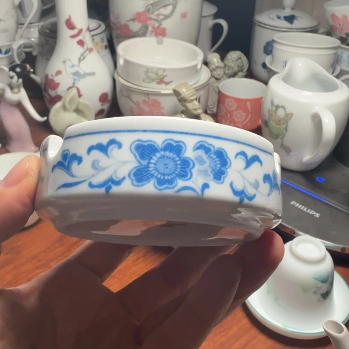 醴陵群力兰海棠小烟灰缸一等品微瑕包邮