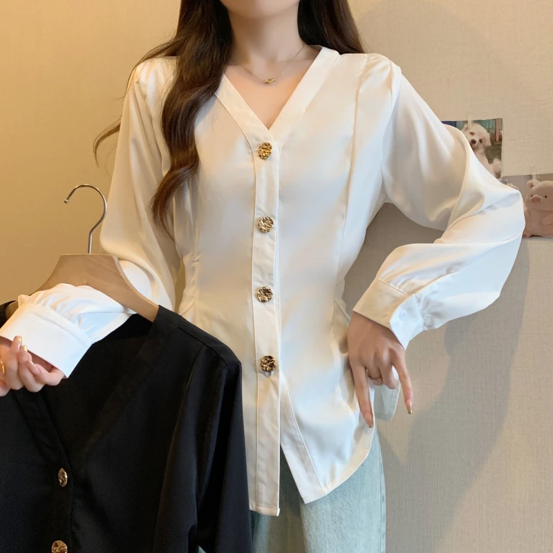 3705大码女装胖妹妹法式小众设计感收腰 显瘦气质减龄上衣2900