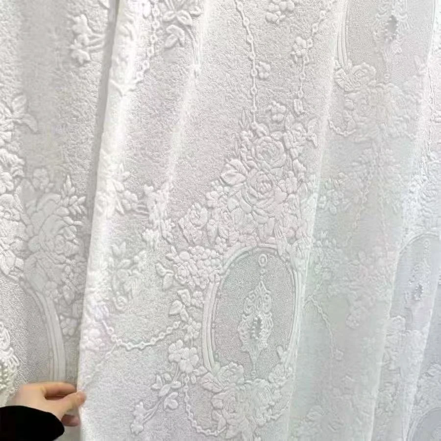 高端羊绒浮雕钉珠成品纱（不含挂钩）