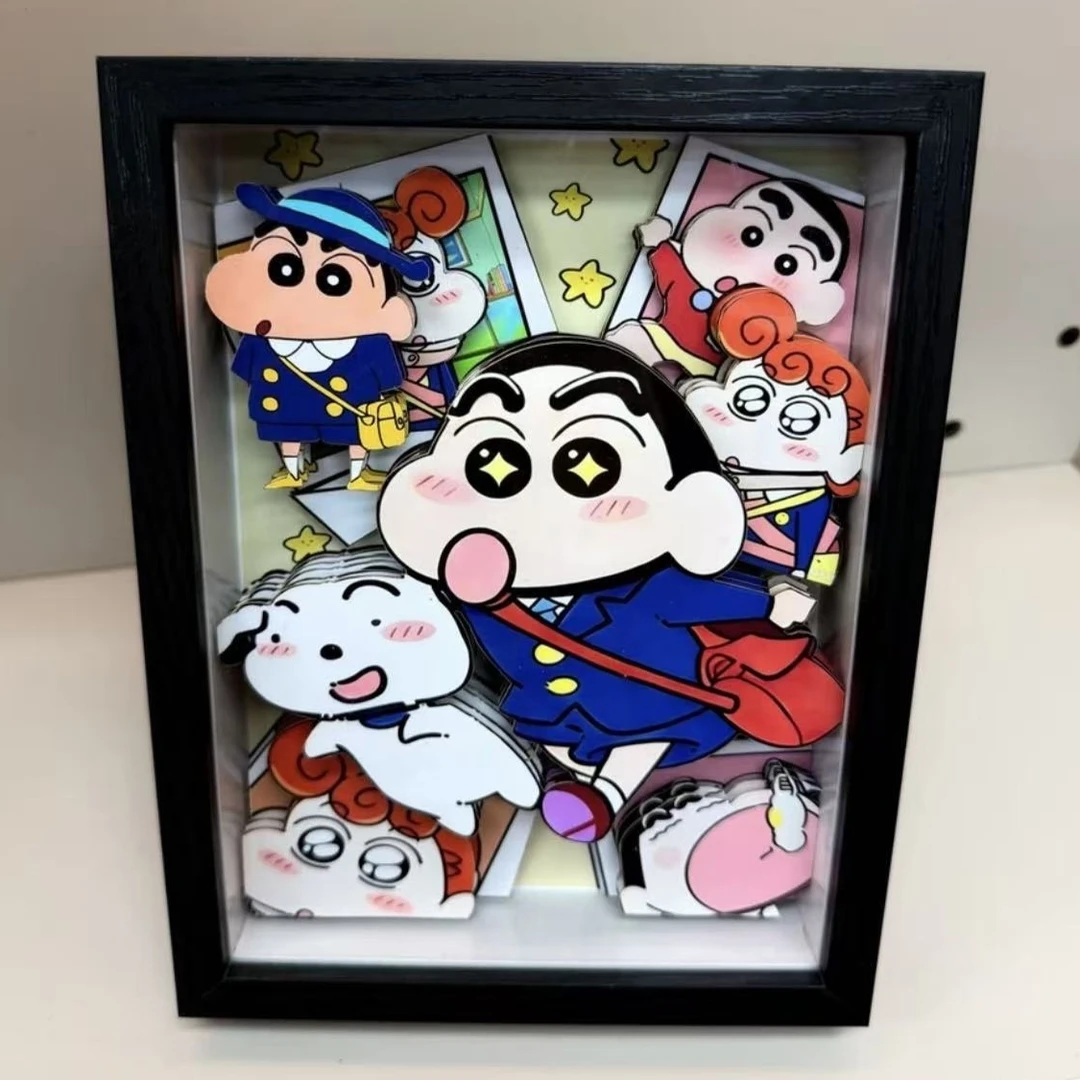 《蜡笔小新》3D立体镂空蜡笔小新合集动漫摆台22*16