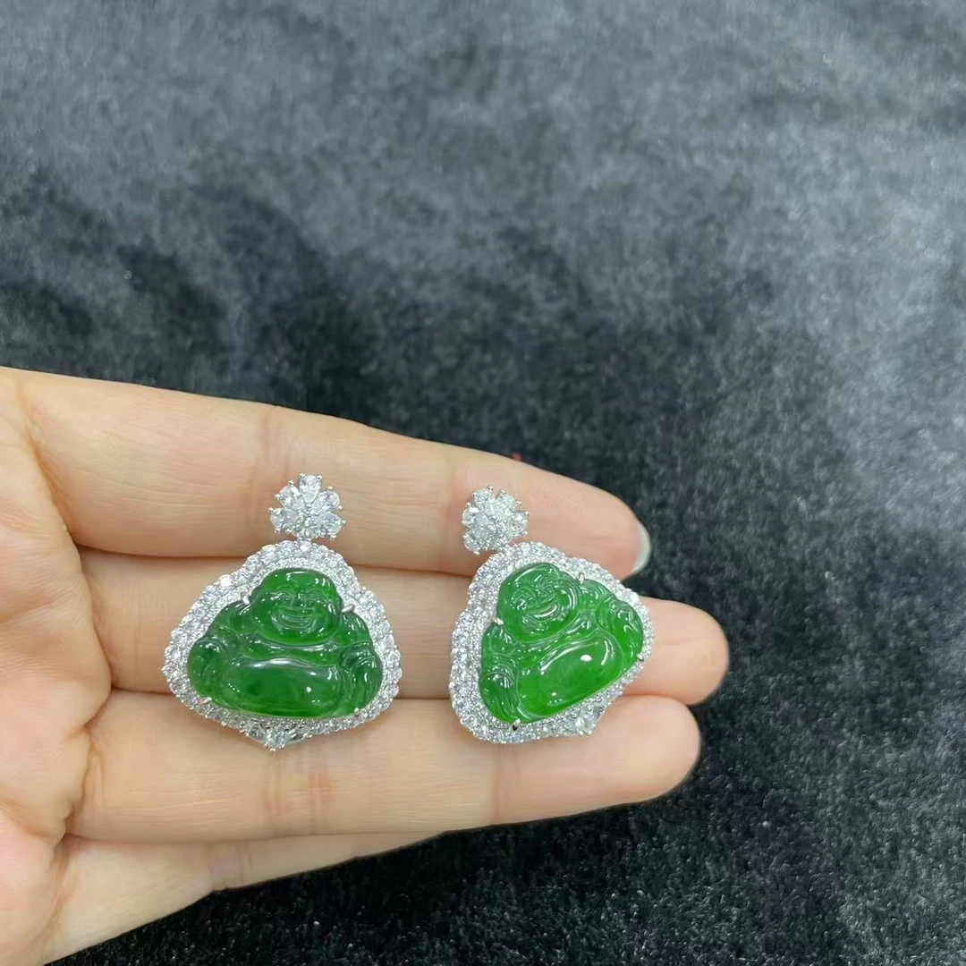 【玉经纶】31562/Q35-天然A货翡翠佛公吊坠-多样性发其一