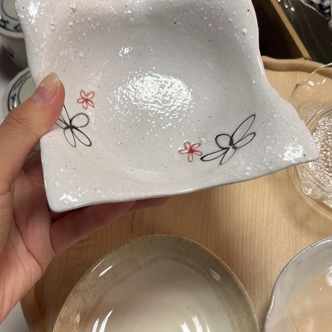瓷片粗陶异形钵子哦