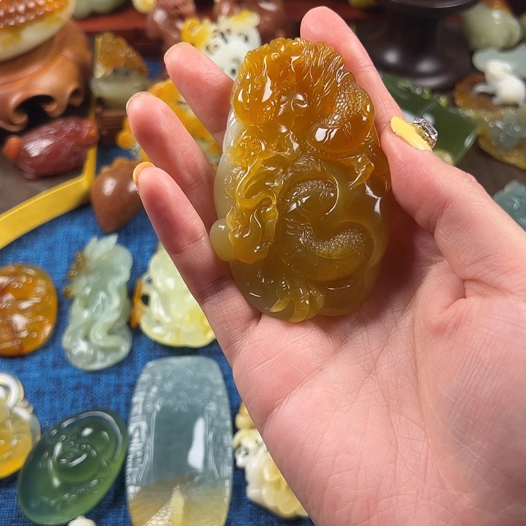 蛇纹石玉合金手链帅***孩