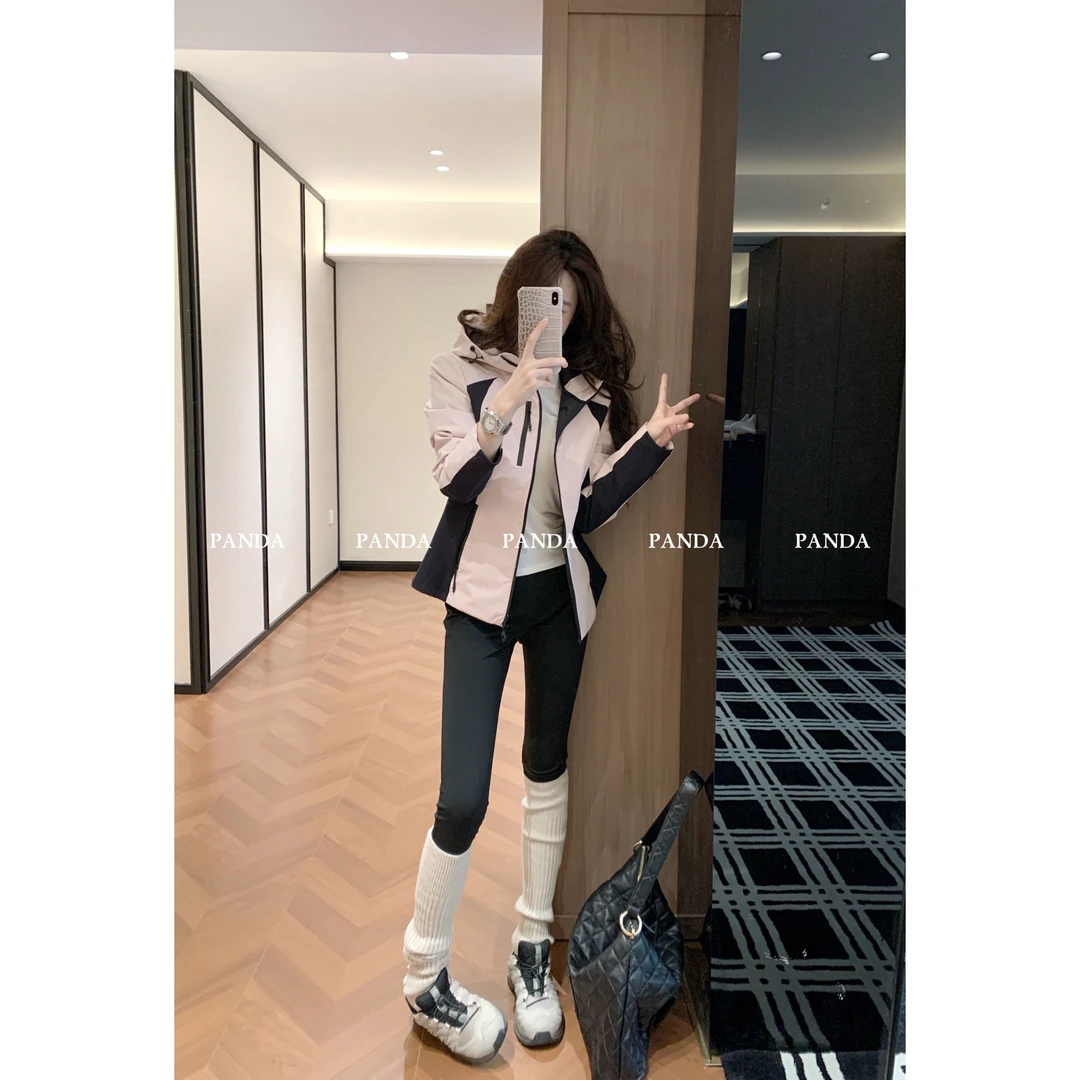 PANDA-冲锋衣连帽五防HQMH石墨烯内胆保暖羽绒服外套77005
