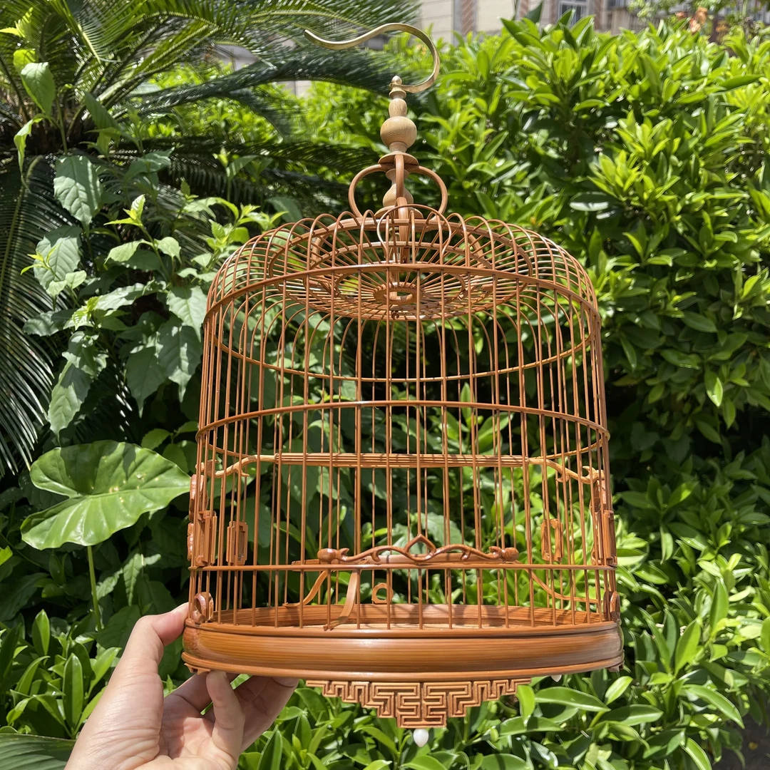 越南红竹广式手工鸟笼适合芙蓉金青鸟绣眼等鸟类小鸟44-56枝家用