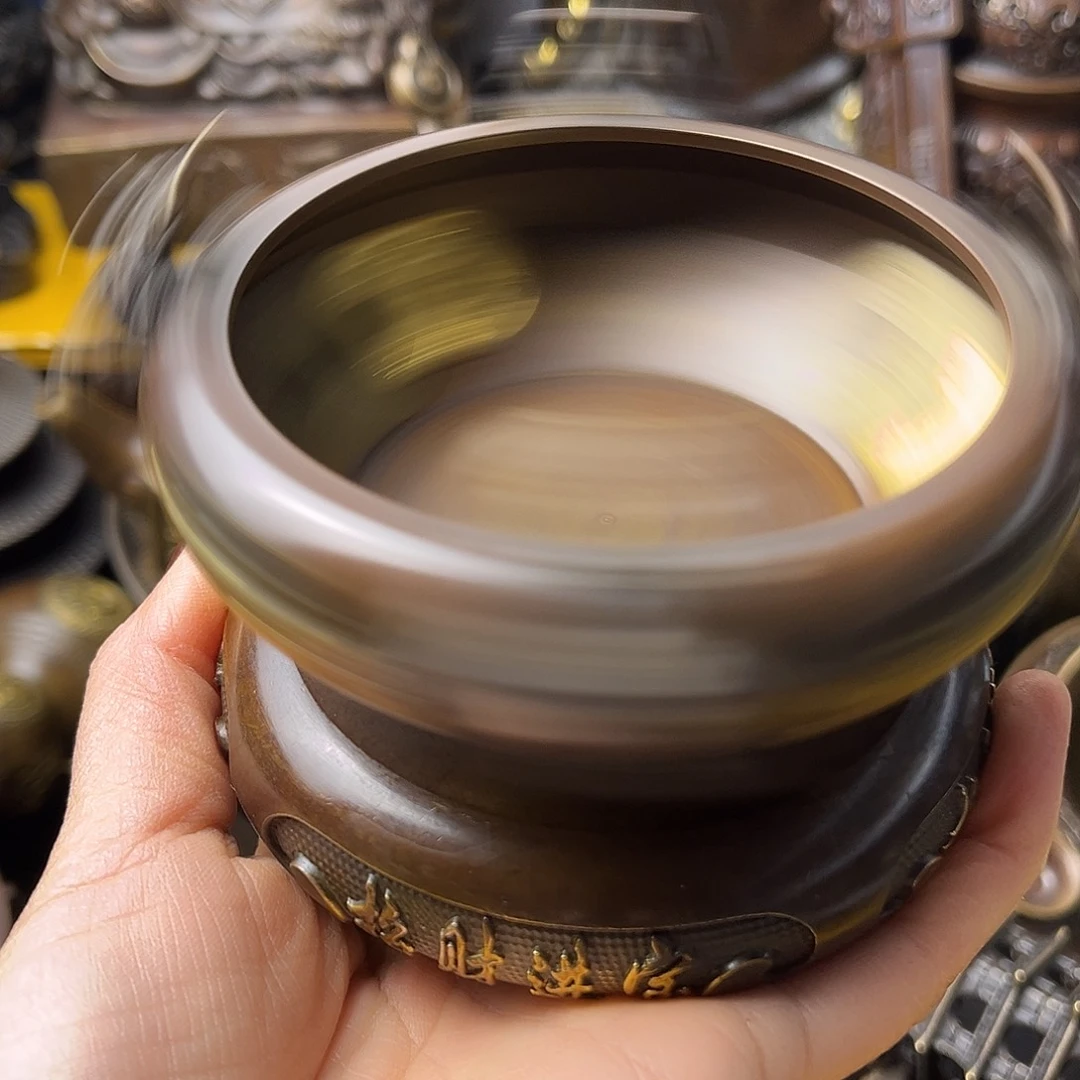 原矿风磨铜精美聚宝盆