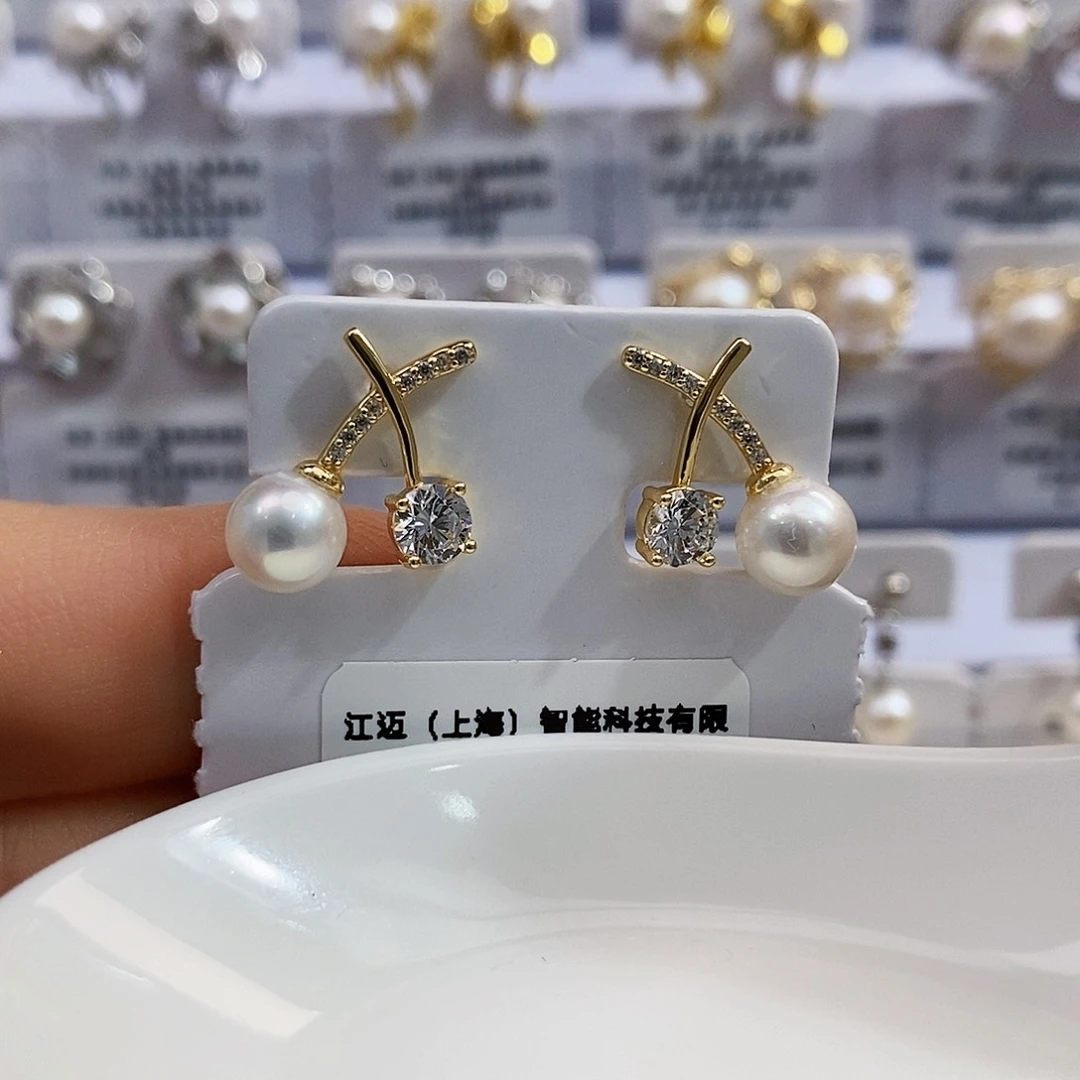 银S925镶嵌特价秒库存清货淡水极光设计款7淡水当****好