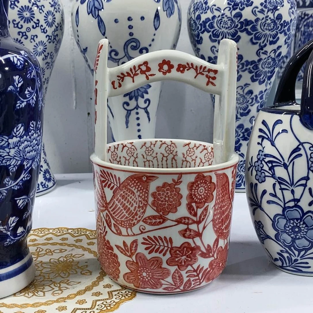 【闪购商品】摆件水桶提篮瓷器器…………………………