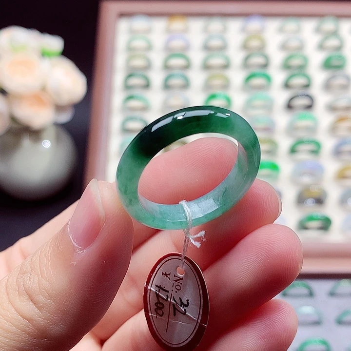 翡翠未镶嵌戒指32号