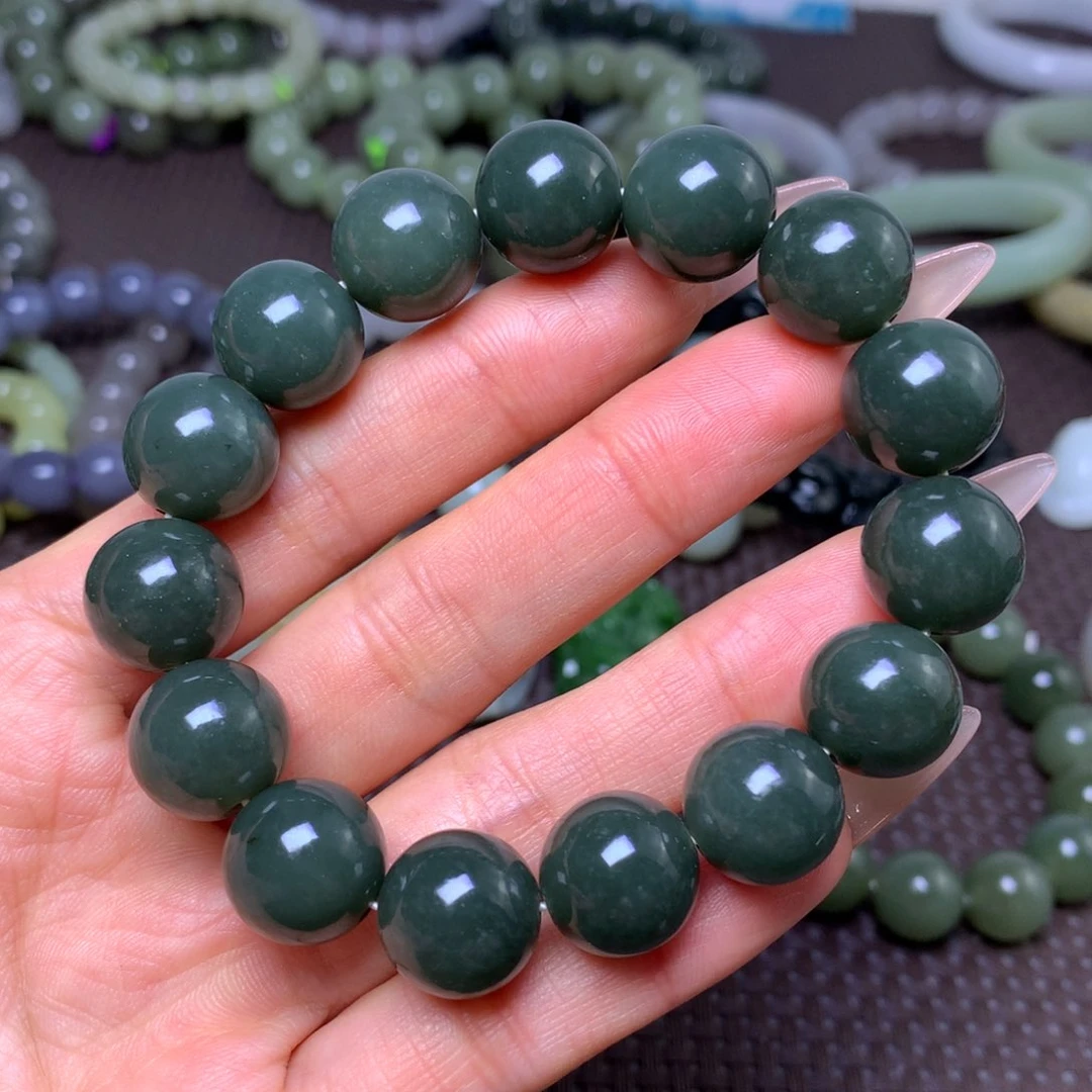 未镶嵌手串和田玉卡14