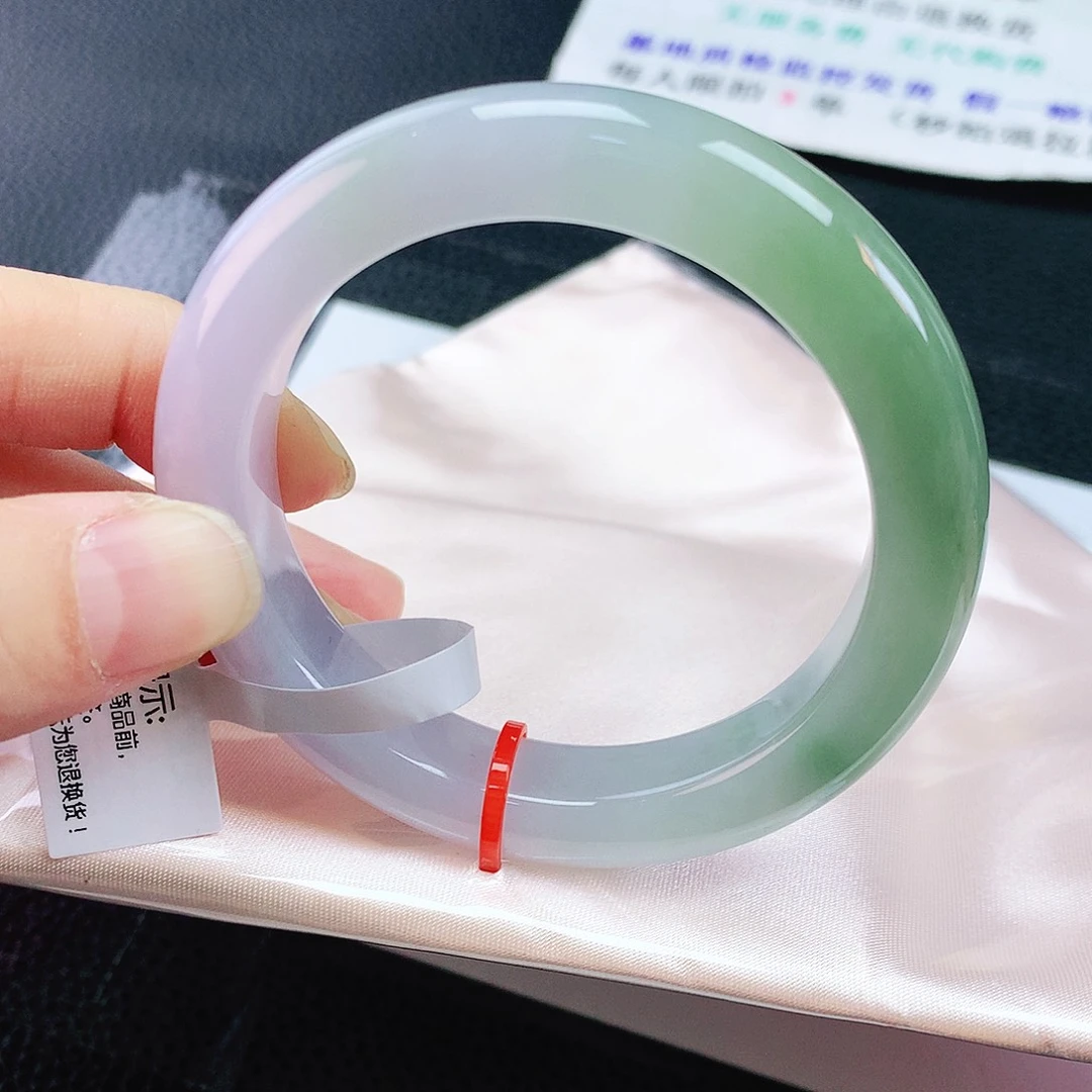 未镶嵌手镯翡翠50冰胶绿
