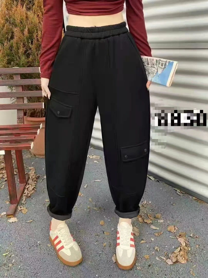 【大润】个性拼接加厚休闲垮裤830