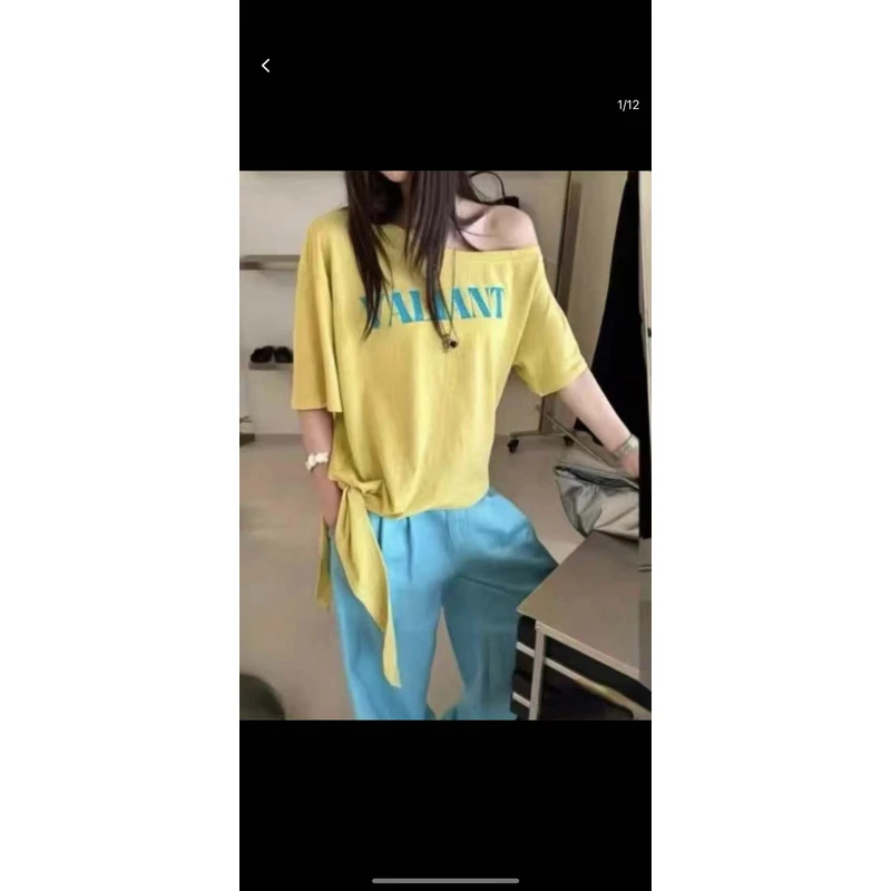 6591【PINGJIE】2025高货时尚宽松休闲潮流舒适百搭洋气短袖