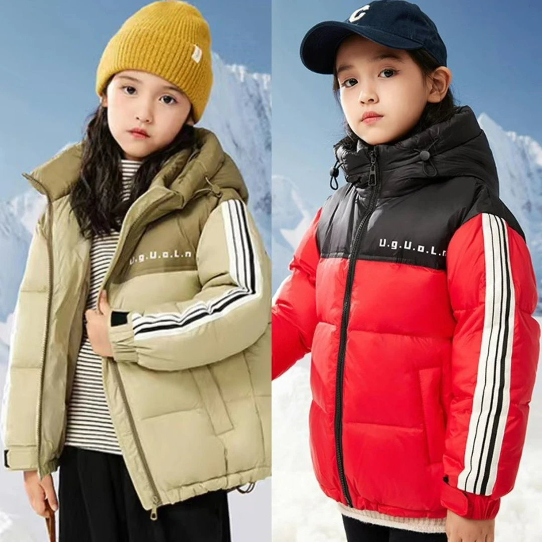 YeeHoO/英氏【断码】羽绒服2025中大男女童休闲短款拼接冬季儿童加