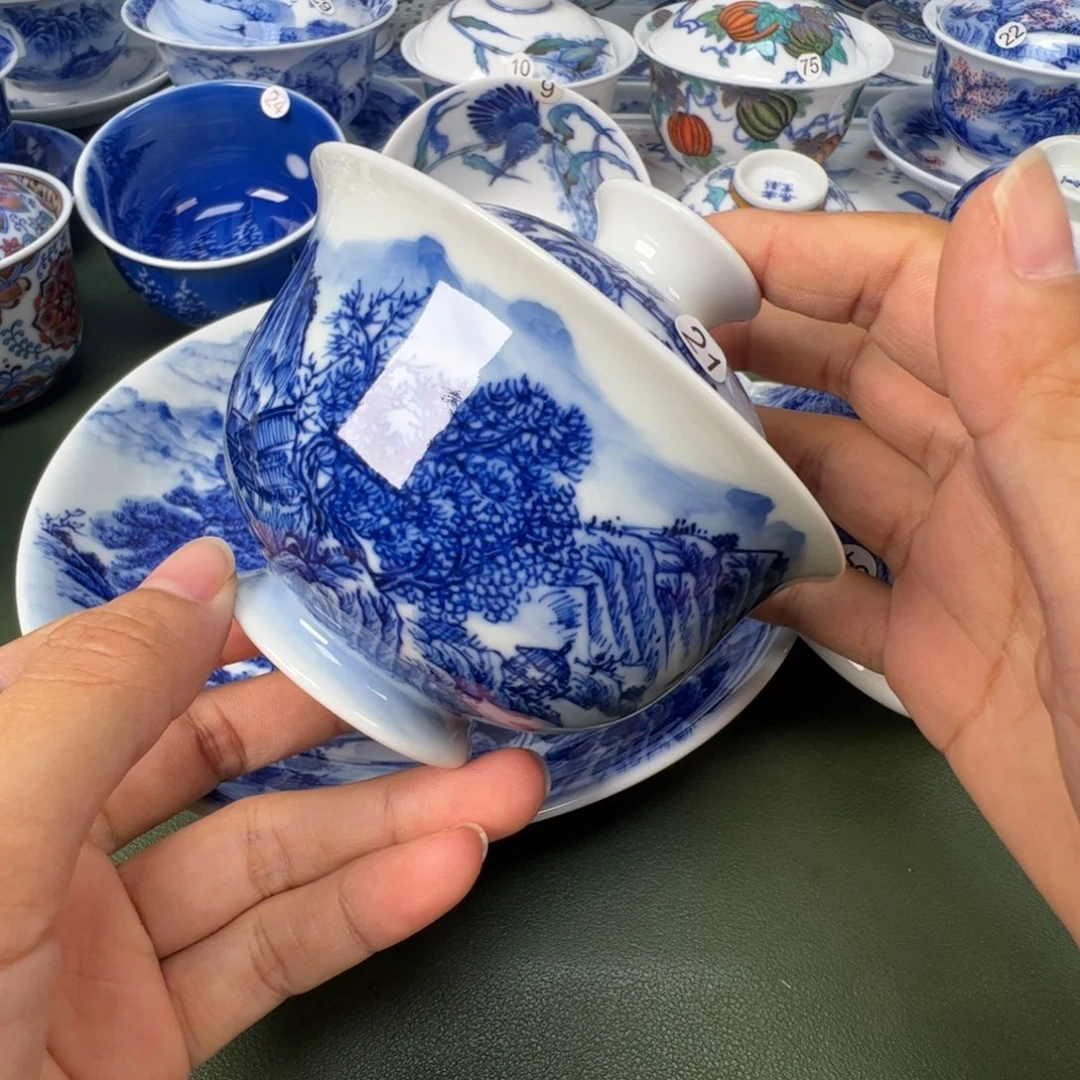 景德镇纯手工纯手绘茶具木木21