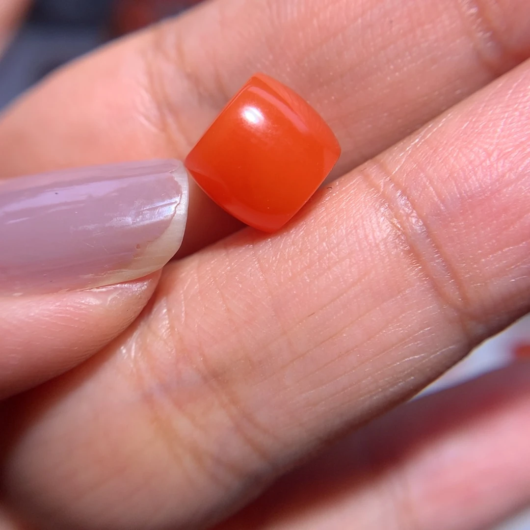 南红玛瑙直切9.5×8.5未镶嵌微纹