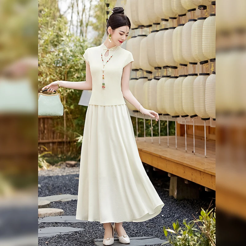 新中式套装女2024年初夏新款高档奢华十三行风半身裙两件套夏季