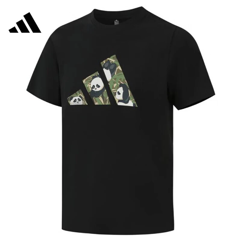 adidas/阿迪达斯男子经典时尚纯棉印花运动休闲短袖圆领T恤KC1500