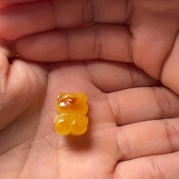 未镶嵌吊坠(不含链)蜜蜡小熊（打孔不退换）