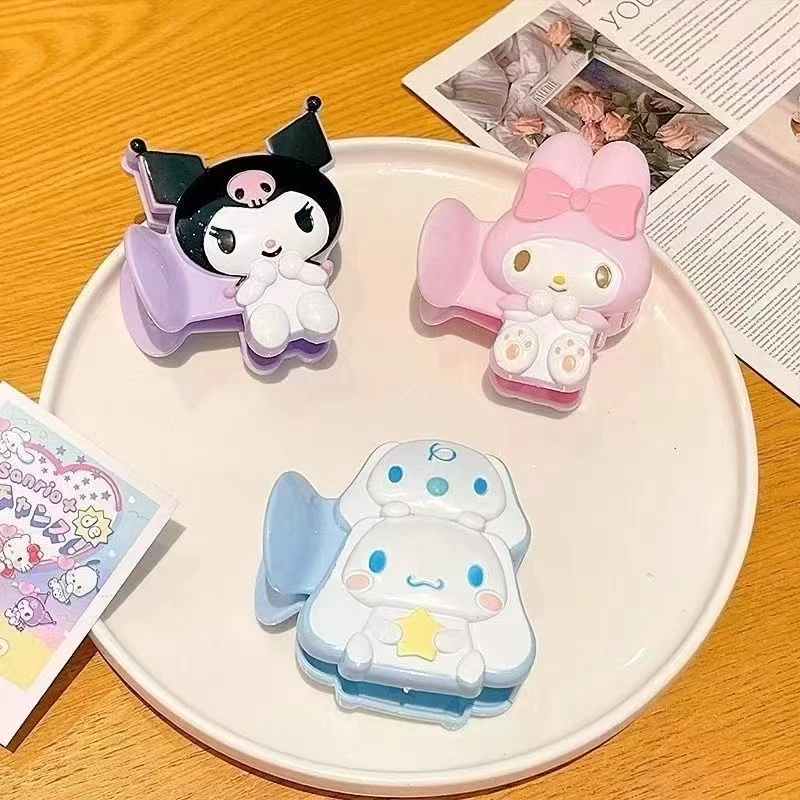 女抓夹极简风甜美原创设计发夹夹子少女心ins艺术库洛米卡通抓夹