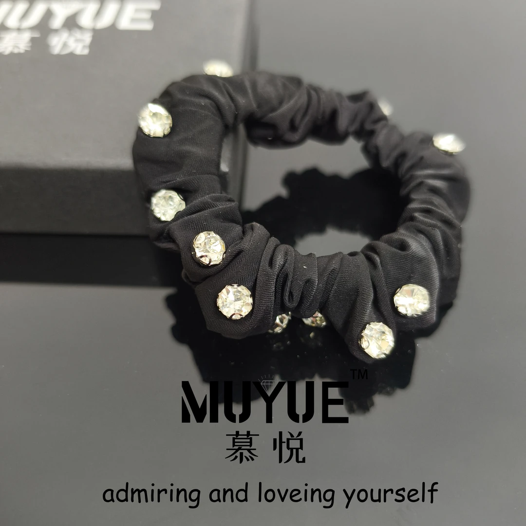 慕悦-【星光点点】专柜正品缎面皮筋耐用发绳7045