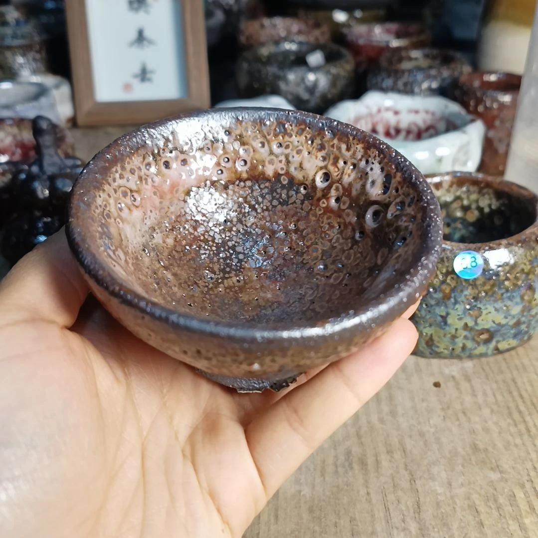 秒杀志野柴烧手捏主人杯