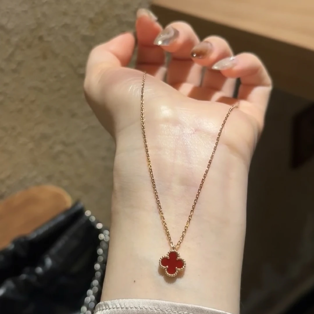 吊坠925银莫桑石 【四叶草mini单花项链】 四叶草mini单花项链