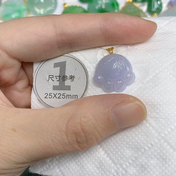 颈饰18K金镶嵌翡翠12334566777