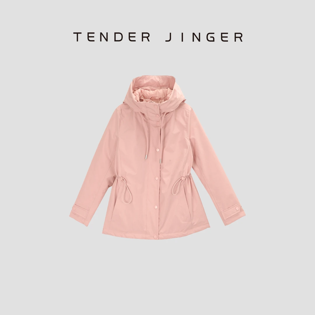 Tender Jinger｜线下专供 连帽松紧抽绳鹅绒外套T54HJS41141